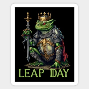 Leap Day Frog King Sticker